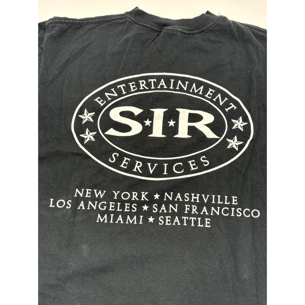 SIR Entertainment Services Long Sleeve Graphic T-Shirt Black Mens Large Anvil - Picture 10 of 10